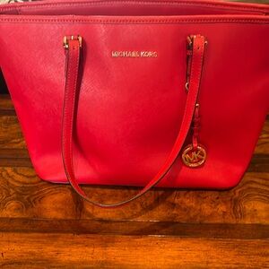 Michael Kors tote handbag. Red. Like new.